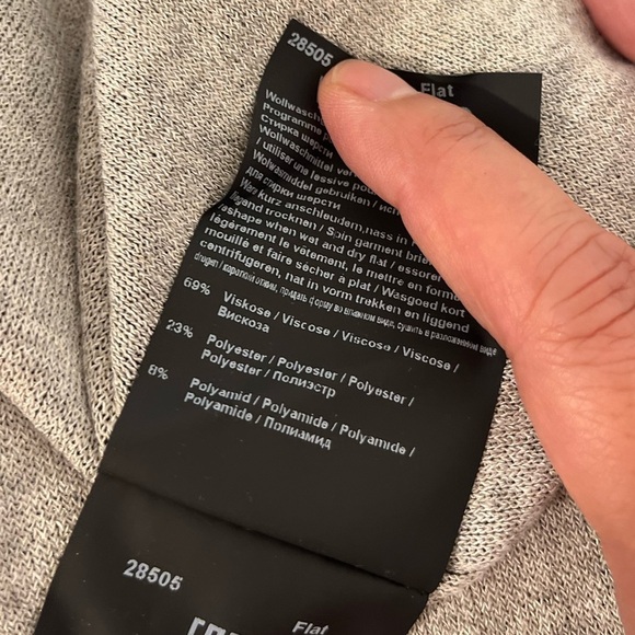 Annette Gortz full zip viscose blend black cream cardigan asymmetrical sweater - Picture 14 of 15